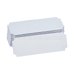 40Pcs Aluminum Blank Name Cards, for Laser Engraved Visiting Business Cards, Rectangle, Platinum, 76x25x0.4mm(DIY-DC0003-12P)