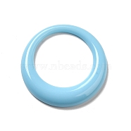 Resin Linking Ring, Round Ring, Sky Blue, 35x5mm, Inner Diameter: 24mm(RESI-C028-01B)