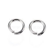 304 Stainless Steel Open Jump Rings, Stainless Steel Color, 9x1.5mm, about 6mm inner diameter(X-STAS-D448-093P-9mm)