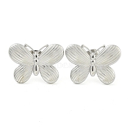 Non-Tarnish 304 Stainless Steel Stud Earrings for Women, Butterfly, Stainless Steel Color, 14.5x20mm(EJEW-S227-42P)