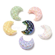 Opaque Acrylic Beads, AB Color Plated, Moon, Mixed Color, 20x17.5x9.5mm, Hole: 3mm(X-MACR-D074-06)