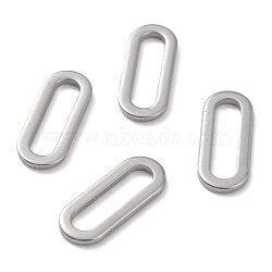 Non-Tarnish 304 Stainless Steel Linking Rings, Oval, Stainless Steel Color, 16x7x1mm, Inner Diameter: 13x3mm(STAS-G243-11P)