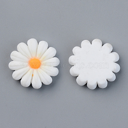 Resin Cabochons, Opaque, Sunflower, White, 23x6.5mm(RESI-R429-04B-06)