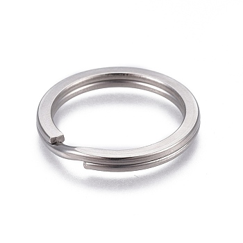 304 Stainless Steel Split Key Ring Clasps, For Keychain Making, Stainless Steel Color, 25x2.7mm, Inner Diameter: 20mm