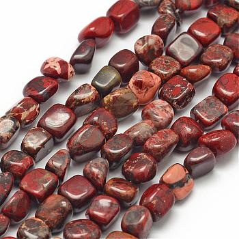 Natural Agate Beads Strands, Nuggets, 7~9x7~9x3~8mm, Hole: 1mm, about 42~47pcs/strand, 15.7 inch(40cm)