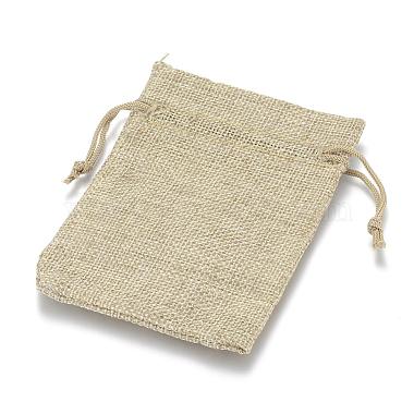 ポリエステル模造黄麻布包装袋巾着袋(ABAG-R005-20x30-01)-2