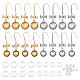 8 Pairs 4 Styles Blank Dome Bowknot with Flat Round Dangle Earrings(EJEW-AB00005)-1