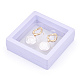 Natural Flat Round Baroque Keshi Pearl Dangle Stud Earrings(PEAR-N020-L36)-4
