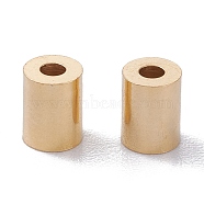 Brass Cord Ends, End Caps, Long-Lasting Plated, Column, Real 24K Gold Plated, 6x4.5mm, Hole: 1.8mm, Inner Diameter: 4mm(X-KK-D002-02D-G)