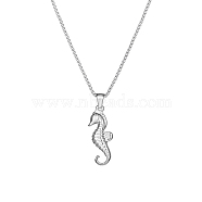 Titanium Steel Sea Horse Pendant Necklace(GX9885-2)
