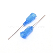 Plastic Fluid Precision Blunt Needle Dispense Tips, with 201 Stainless Steel Pin, Dodger Blue, 4.25x0.75cm, Inner Diameter: 0.42cm, Pin: 0.7mm, about 100pcs/bag(TOOL-WH0140-18G)