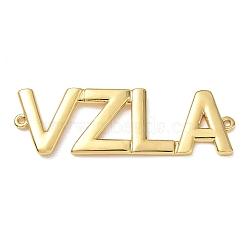 Brass Connector Charms, Word VZLA, Golden, 14x43x1.5mm, Hole: 1.2mm(KK-CBAE532-01E-G)