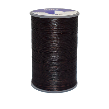 Waxed Polyester Cord, 3-Ply, Black, 0.45mm, about 59.05 yards(54m)/roll