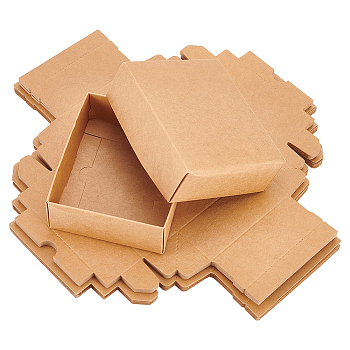 Cardboard Jewelry Boxes, Rectangle, for Anniversaries, Weddings, Birthdays, Peru, 11.6x9.6x3.8cm, Unfold: 29.5~28.6x26.6~27.5x0.05cm, 2pcs/set