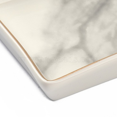 Rectangle with Marble Pattern Porcelain Jewelry Display Plate(AJEW-C007-01A)-5
