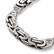 201 Stainless Steel Byzantine Chain Necklace(NJEW-F222-26P)-3