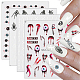 Olycraft 4 Sheets 4 Style Halloween Theme Nail Decals Stickers(MRMJ-OC0003-58)-1