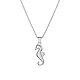 Titanium Steel Sea Horse Pendant Necklace(GX9885-2)-1