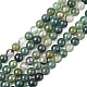 Chapelets de perles en agate mousse naturelle(X-GSR4mmC001)-1