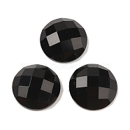 Natural Obsidian Cabochons, Half Round/Dome, Faceted, 16x5.5~6mm(G-C146-03E)