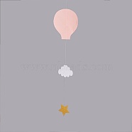 Kindergarten Window Hanging 3D Paper Hot Air Balloon Cloud Ornaments, for Wedding Baby Shower Birthday Party Decorations, Pink, 69.5x7.8~18cm(HJEW-WH0002-01)