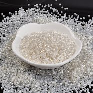 TOHO Japanese Seed Beads, Round, 11/0, (663) Cream Opal Luster, 2x1.5mm, Hole: 0.5mm, about 42000pcs/pound(SEED-F002-2mm-663)