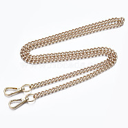 Bag Chains Straps, Iron Curb Link Chains, with Alloy Swivel Clasps, for Bag Replacement Accessories, Light Gold, 1200x8mm(FIND-Q089-015LG)
