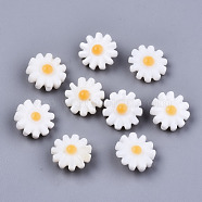 Natural Freshwater Shell Beads, Flower, Seashell Color, 10x4.5mm, Hole: 0.8mm(SHEL-S266-14A)