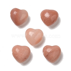 Natural Orange Aventurine Beads, Heart, 14.5~15x14.5~15x8.5mm, Hole: 1.5mm(G-K248-A16)
