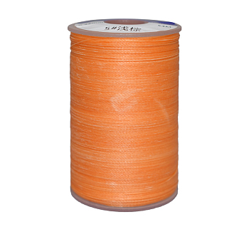 Waxed Polyester Cord, 9-Ply, Coral, 0.65mm, about 21.87 yards(20m)/roll
