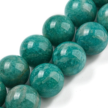 Natural Amazonite Beads Strands, Grade A, Round, 10mm, Hole: 0.9mm, about 38~40pcs/strand, 15.47''~15.87''(39.3~40.3cm)