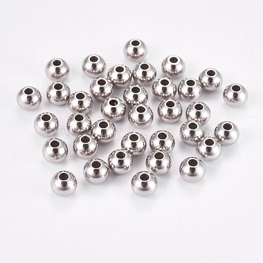 Stainless Steel Color Round Stainless Steel Beads