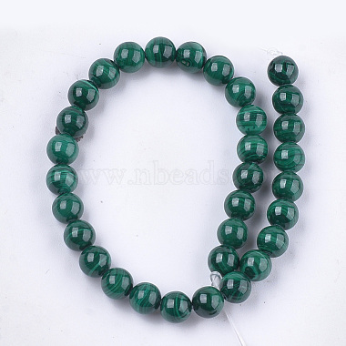 malachite naturelles brins de perles(G-S333-6mm-028)-2