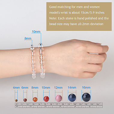Natural Crystal Round Beads Stretch Bracelets(BJEW-PH0001-10mm-07)-7