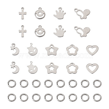 Stainless Steel Color Mixed Shapes 304 Stainless Steel Charms
