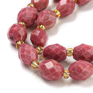 rhodonite naturelles brins de perles(G-N342-38)-4