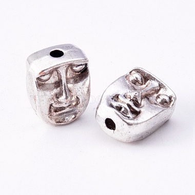 Tibetan Style Alloy Human Face Beads(X-TIBEP-GC184-AS-NR)-3