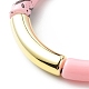 Acrylic Curved Tube Beaded Stretch Bracelet for Women(BJEW-JB08437-03)-5