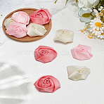12Pcs 3 Colors Polyester and Felt Flower Hairpin Accessories, Mixed Color, 49x50.5x28mm, 4pcs/color(DIY-LP0005-94)