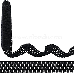 10M Elastic Polyester Ribbon Baby Headbands, Hair Accessories, Black, 1 inch(25mm), about 10.94 Yards(10m)/Set(OHAR-GF0001-53B-02)