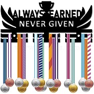 Acrylic Medal Holder, Medals Display Hanger Rack, with Standoff Pins, Medal Holder Frame, Word, 130x290x10mm, Hole: 8mm(AJEW-WH0296-090)