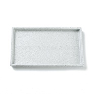 Rectangle Porcelain Flat Round Jewelry Plate, Ceramic Tray Tea Holder, for Rings, Necklaces and Earrings Storage, Light Steel Blue, 285x165x24.5mm, Inner Diameter: 265x143mm(DJEW-I015-02)