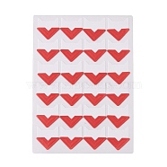 Photo Mounting Corners, Self Adhesive Sticker, for DIY Scrapbook Album Diary Personal Organizer Notebook, Red, 12.5x9x0.07cm, Sticker: 21x20mm, 24pcs/sheet(DIY-K016-D07)