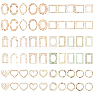 6 Sets 6 Styles Hollow Scrapbook Paper Pads, for DIY Album Scrapbook, Background Paper, Diary Decoration, Oval & Rectangle & Heart & Square & Round & Arch Pattern, Mixed Patterns, 142x96x1mm, 1 set/style(SCRA-GF0001-07)
