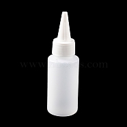 60ml Plastic Glue Bottles, Clear, 8.5x3.5cm, capacity: 60ml(DIY-WH0002-06D-60ml)