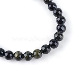 Natural Dyed Yellow Jade Gemstone Bead Strands, Round, Dark Olive Green, 4mm, Hole: 0.5mm, about 95pcs/strand, 15.7 inch(G-R271-4mm-Y32)