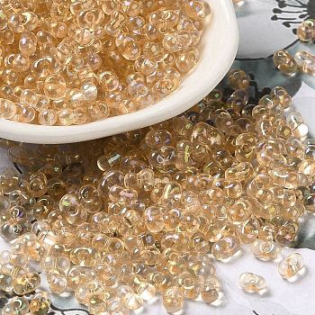 Glass Seed Beads, Peanut, Navajo White, 5.5~6x3~3.5x3mm, Hole: 1~1.2mm