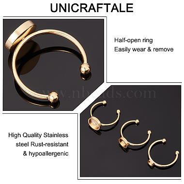 unicraftale 15шт. 5 стиль 201 настройки кольца накладки на манжету из нержавеющей стали(STAS-UN0041-97)-5