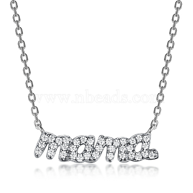 Clear Word Cubic Zirconia Necklaces