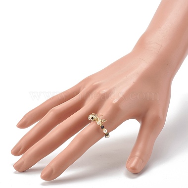 Imitate Austrian Crystal Bicone Glass Beaded Finger Rings(X1-RJEW-TA00003-05)-4